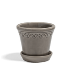 Copenhagen Glazed Pot and Saucer