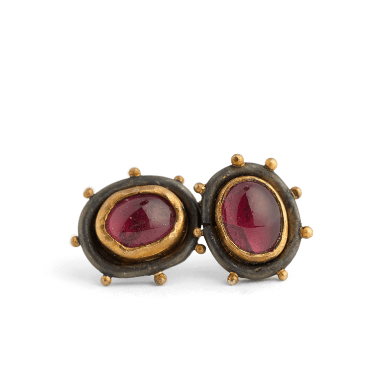 Pink Tourmaline Stud