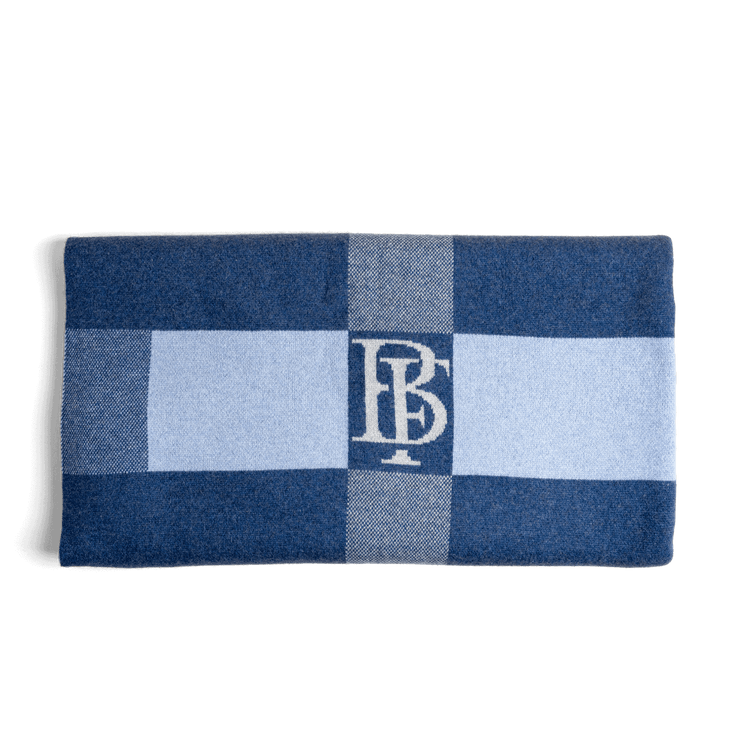 BF Blue Custom Cashmere Blanket