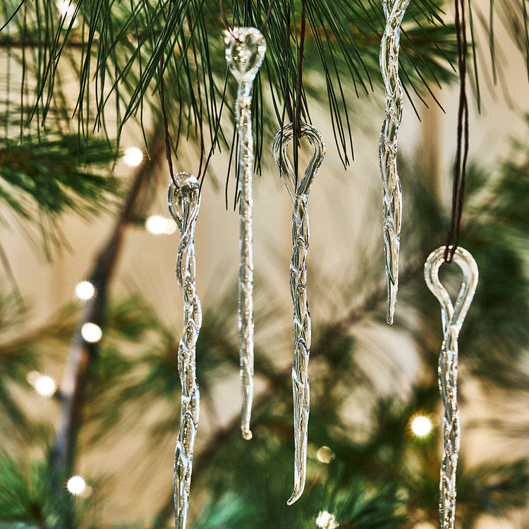 Glass Icicle Ornament