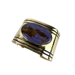 Brass Cuff with Charoite