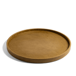 Large Leather Round Tray