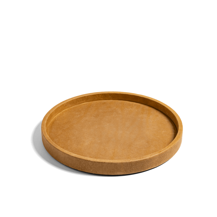 Small Leather Round Tray