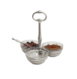 MATCH Pewter and Glass Condiment Trio