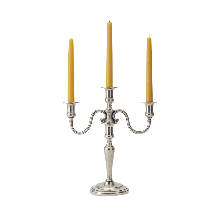 MATCH Pewter Three Flame Candelabra