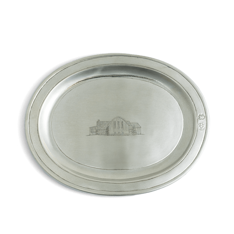 MATCH Pewter Barn Incised Tray