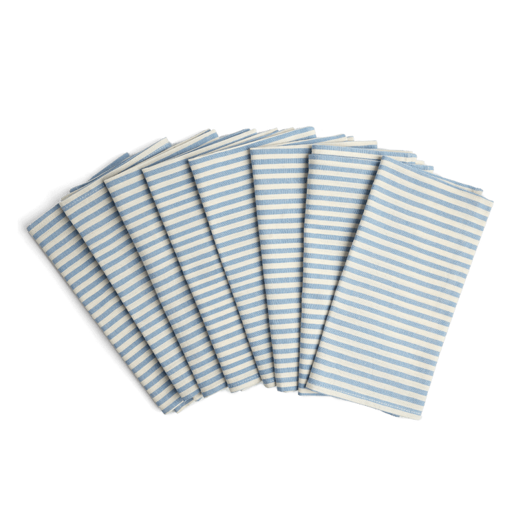Blue Striped Napkin Set