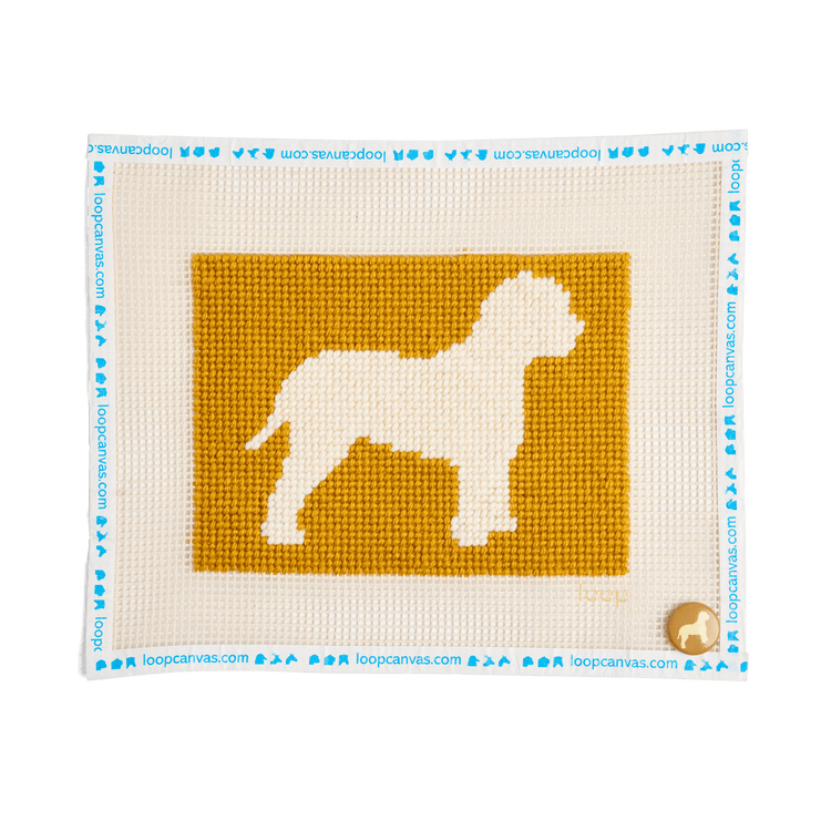 Large Canvas Needlepoint Kit - Truffle Pup