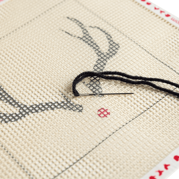 Holiday Antler Needlepoint Kit