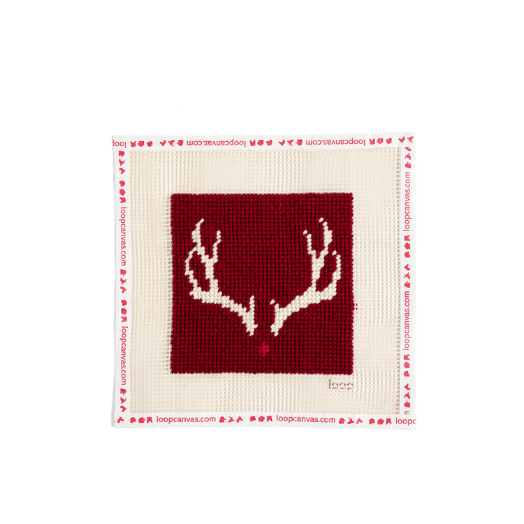 Holiday Antler Needlepoint Kit