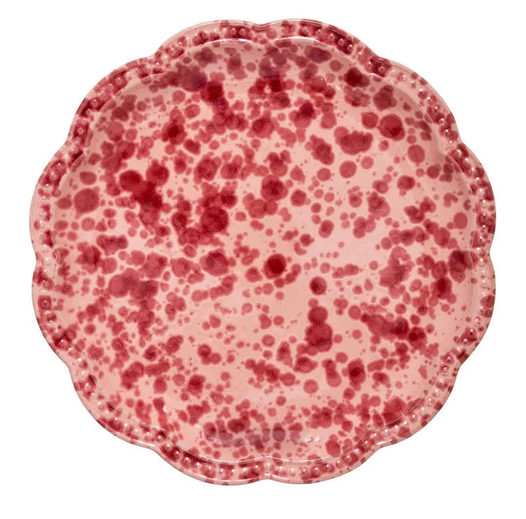 Pink Speckled Dinner Plate