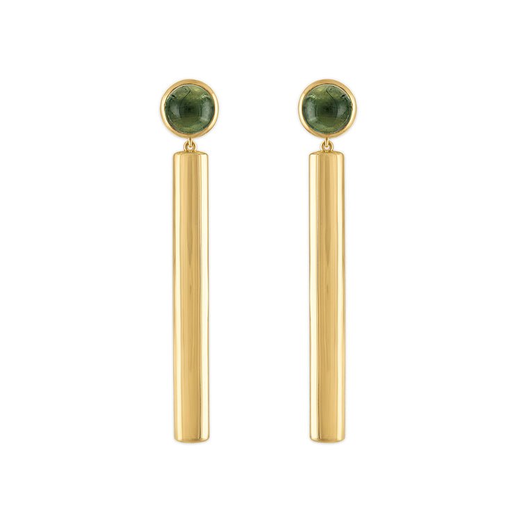 Pop Chime Green Tourmaline Earrings