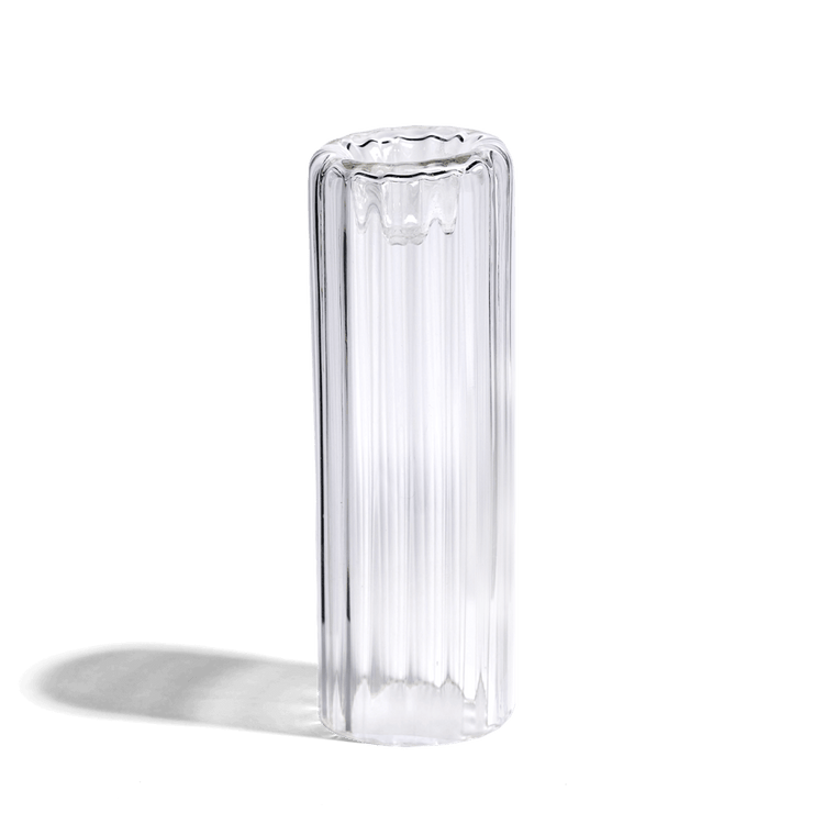 Handblown Glass Cylinder Candlestick Holder