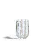 White Ribbon Lowball Glass
