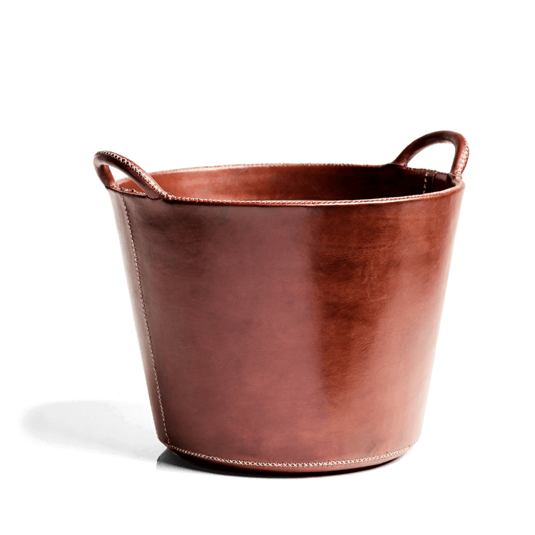 Large Leather Basket