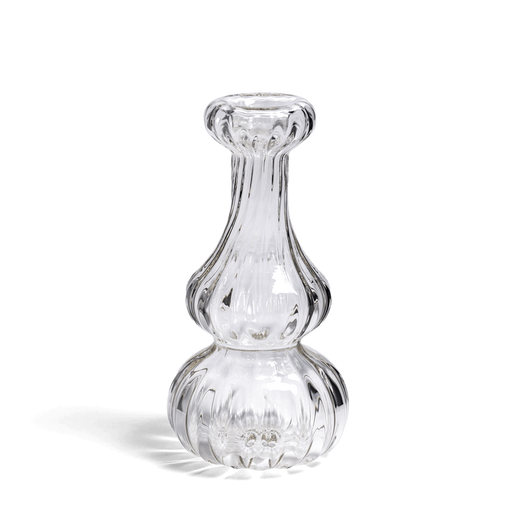 Handblown Double Drop Candlestick Holder