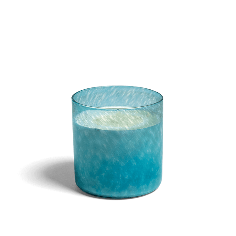 Handblown Colored Glass Candle