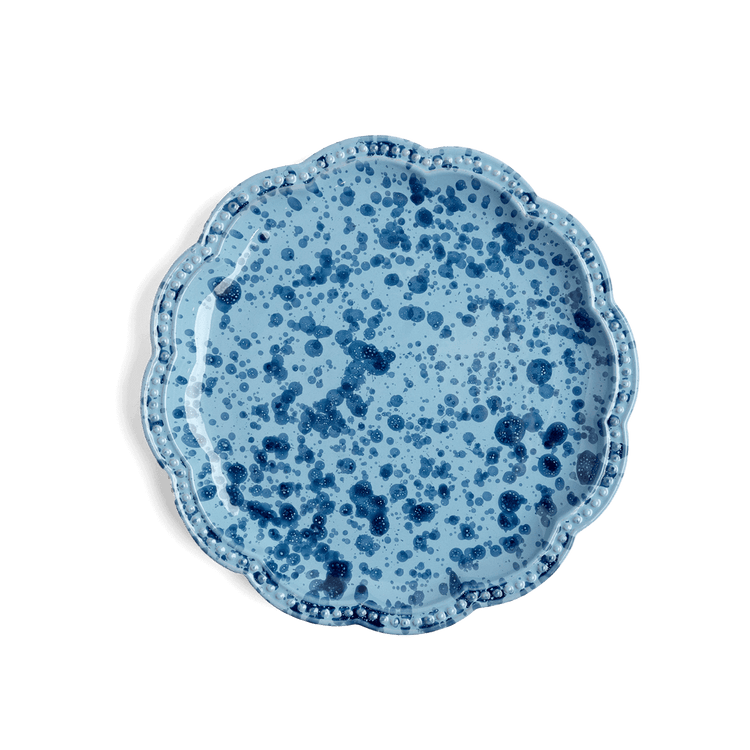 Blue Speckled Dinner Plate