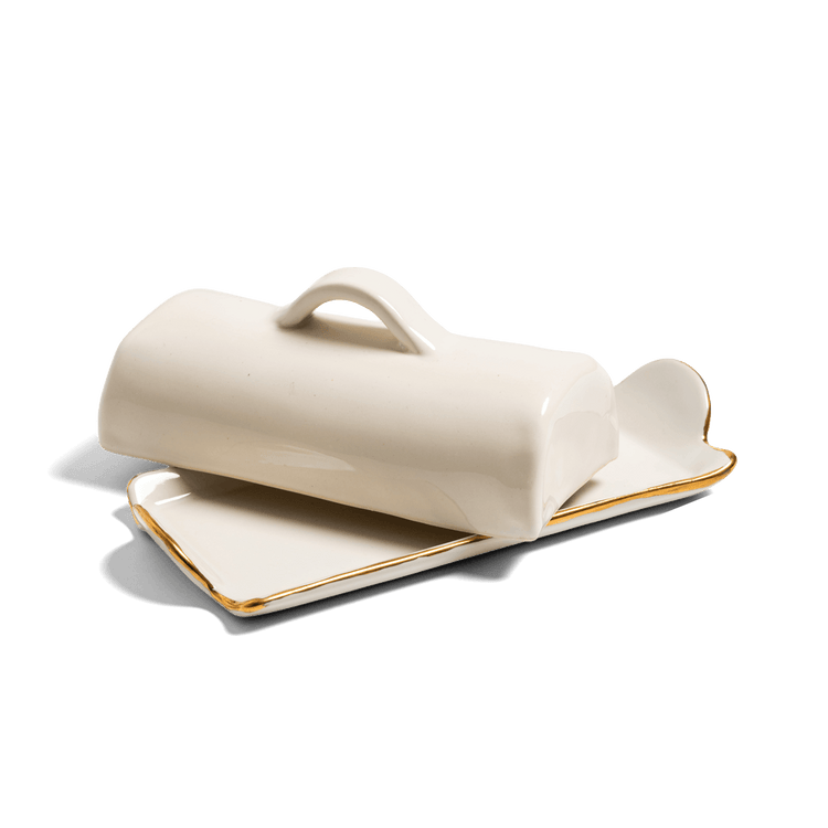 Holiday Pottery Butter Dish