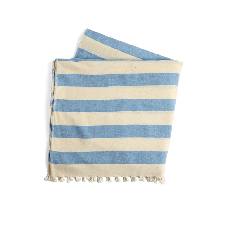 Blue Striped Tablecloth