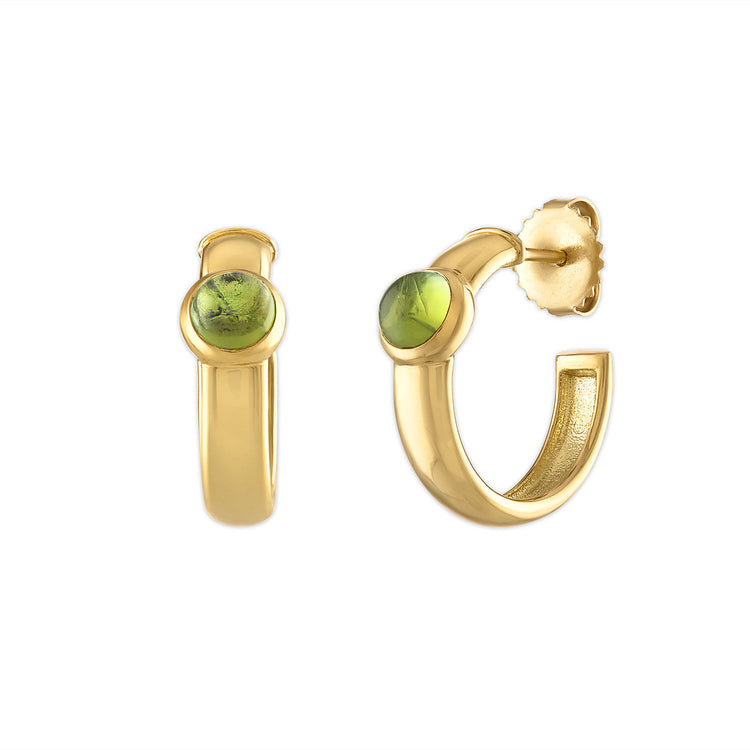 Vic Green Tourmaline Hoop Earrings