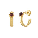 Vic Pink Tourmaline Hoop Earrings