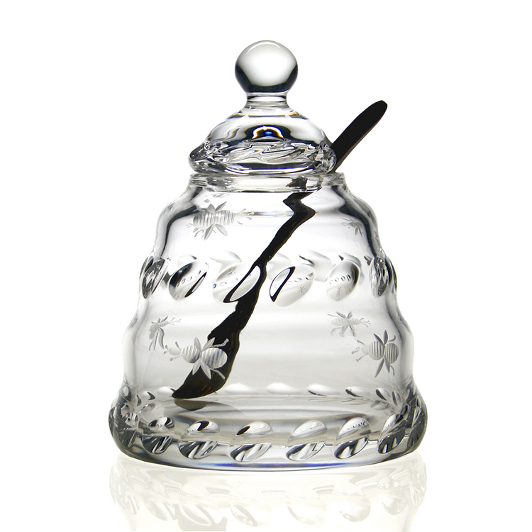 Crystal Honey Jar with Spoon