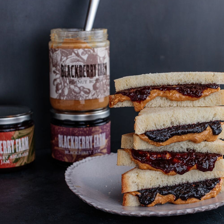 peanut butter and jam sandwiches