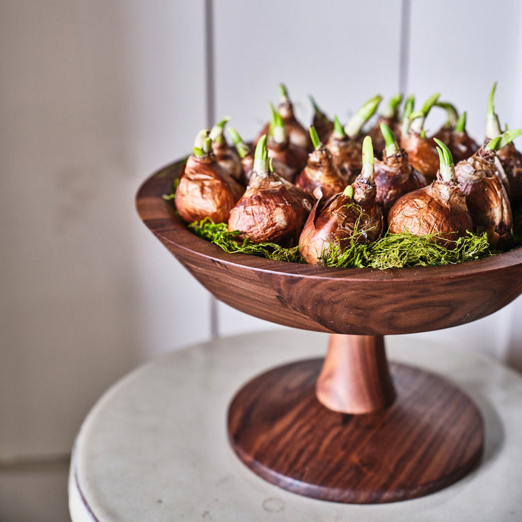 Wooden Pedestal Bowl