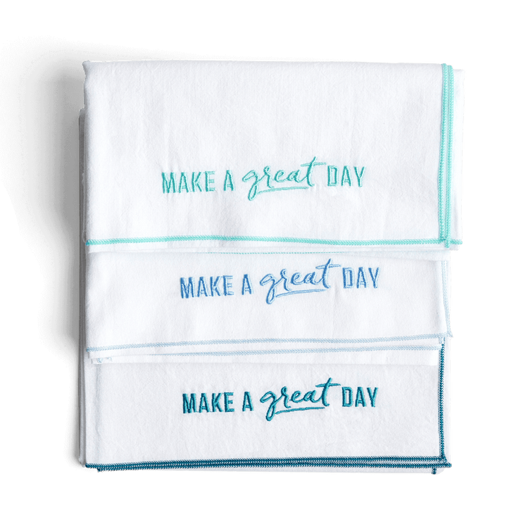 Make A Great Day Flour Sack Napkin Set 2