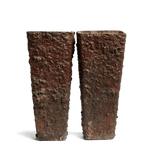 Tall Metal Textured Vases - Set of 2