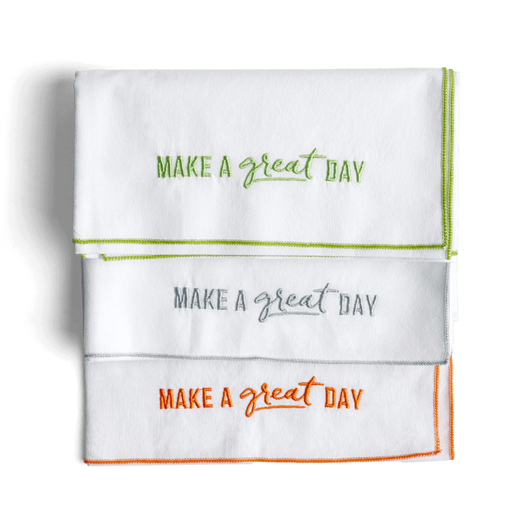 Make A Great Day Flour Sack Napkin Set
