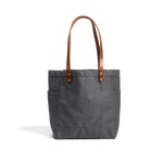 Blackberry Mountain Canvas Tote grey back