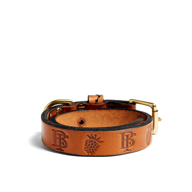 Embossed Leather Dog Collar 3
