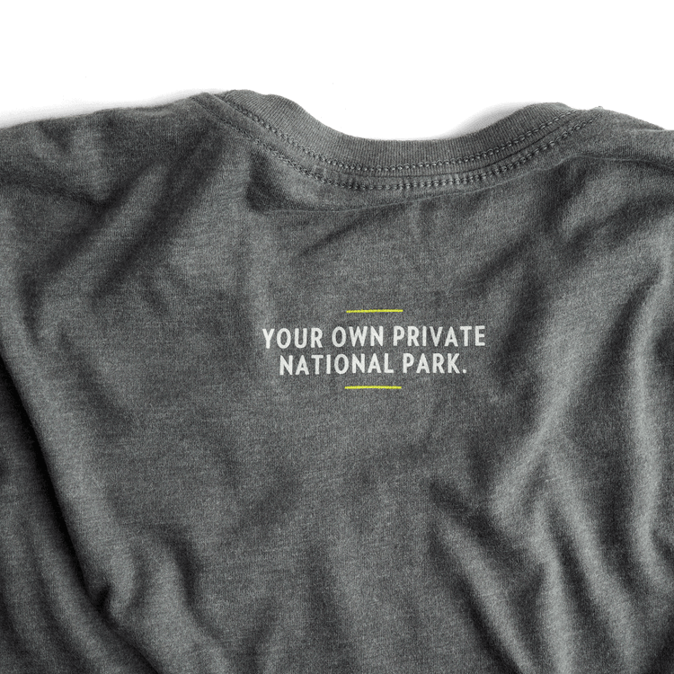 Blackberry Mountain Long Sleeve Gray T-Shirt back