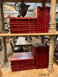 Red Leather Books - Set of 25