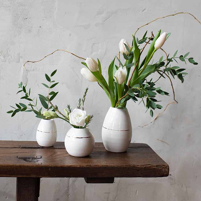 Gold Vase Trio