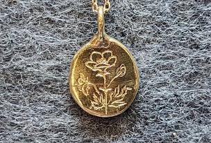 Floral Engraved Necklace