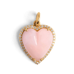 Pink Opal Alana Large Heart charm