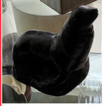 SMALL SEA LION BLACK SOAPSTONE CART 01